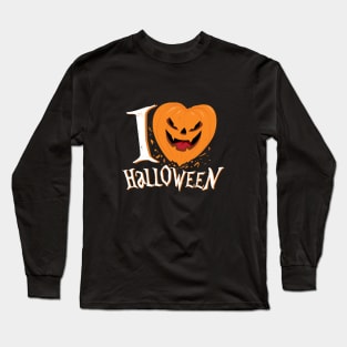 I Love Halloween Design Long Sleeve T-Shirt